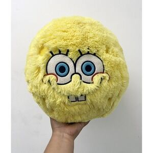 nickelodeon spongebob SquarePants plush ball pillow round yellow 16"x12"‎
